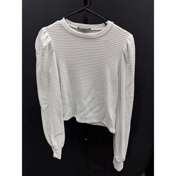 Lulu's Subtle Drama Ivory Ribbed Long Sleeve Top - Picture 2 of 6